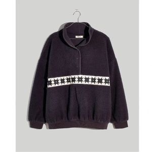 NWOT Madewell (Re)sourced Sherpa Popover Top Sz M